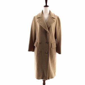 Vintage Golden Luxury Camels Hair Tan Long Double Breasted Pea Coat Union Tag